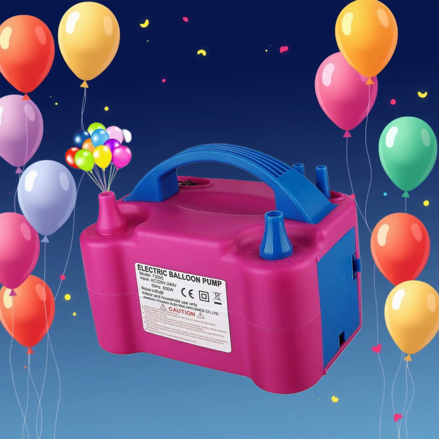 Compresor profesional 600 W pentru umflat baloane și obiecte gonflabile, 220 V