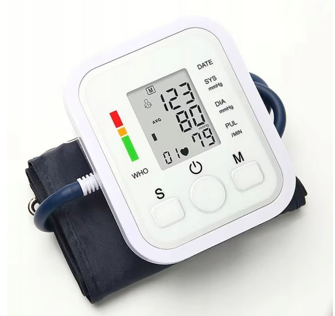Tensiometru de braț portabil cu afișaj digital și memorie multiple