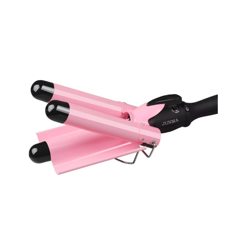 Ondulator cu 3 tuburi – bucle retro, roz/negru