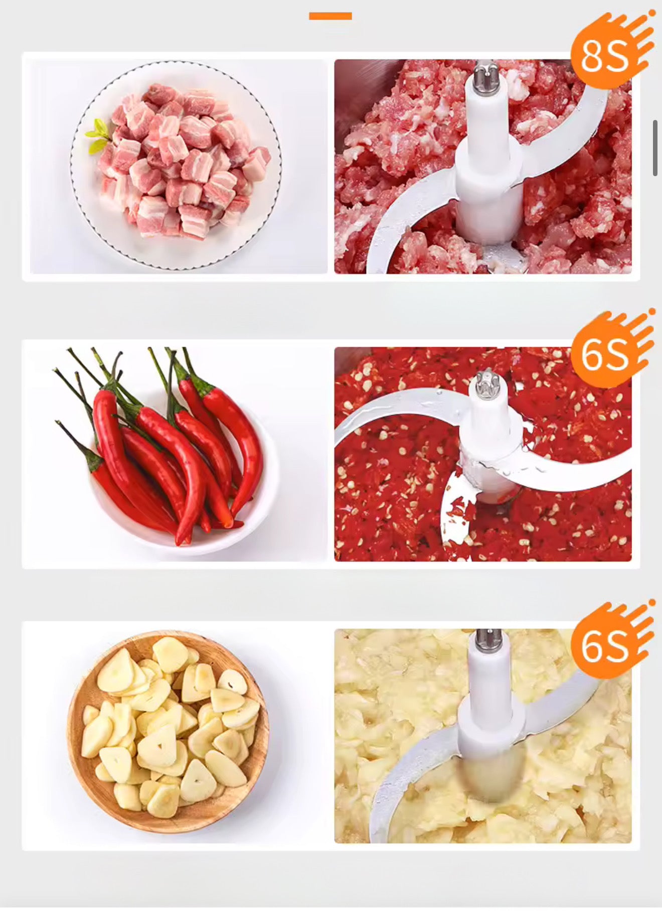 Tocator electric 200W – 3 lame inox, gri