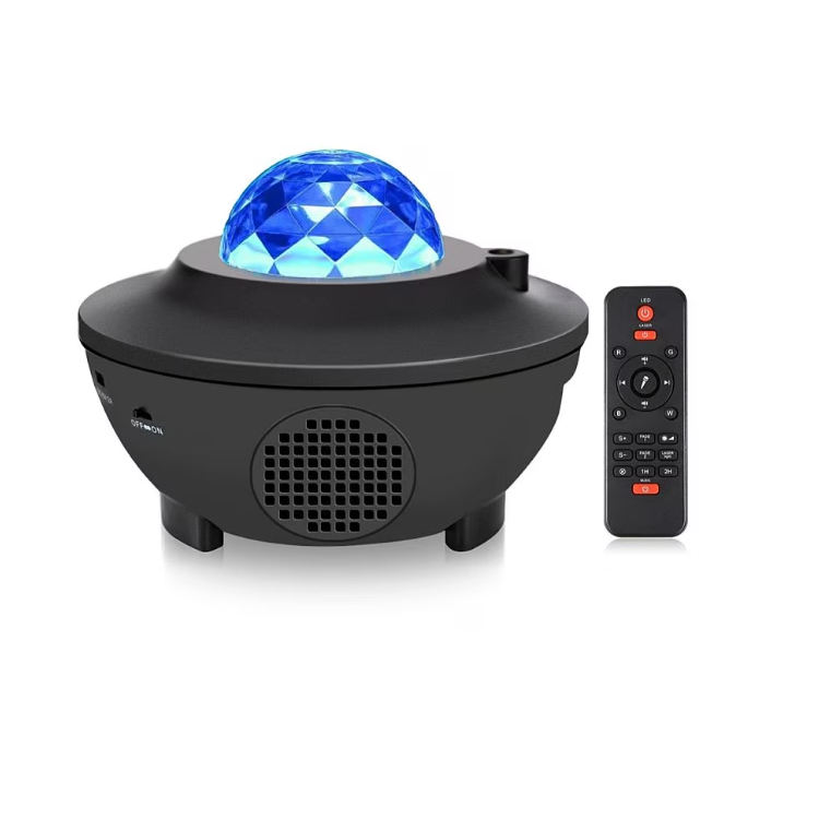 Proiector LED RGB cu Bluetooth și difuzor muzical – 21 moduri de iluminare, telecomandă și timer