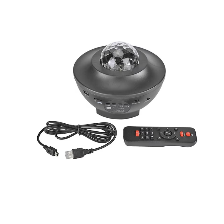 Proiector LED RGB cu Bluetooth și difuzor muzical – 21 moduri de iluminare, telecomandă și timer