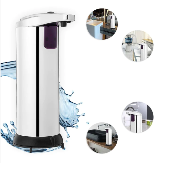 Dispenser metalic automat cu senzor de mișcare pentru săpun lichid — inox