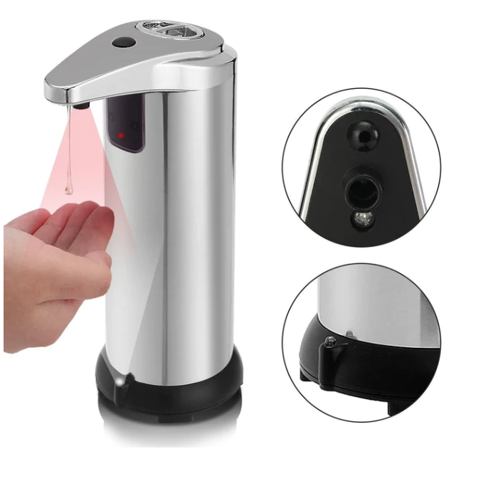 Dispenser metalic automat cu senzor de mișcare pentru săpun lichid — inox