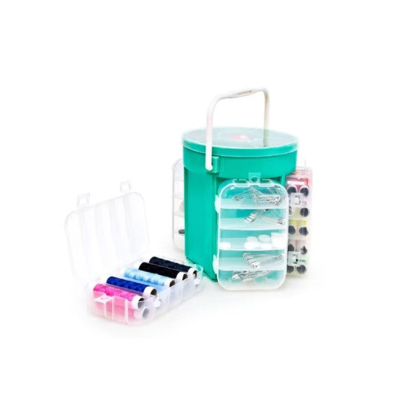 Trusă de cusut portabilă cu 200 de piese – soluție completă pentru pasionații de mercerie