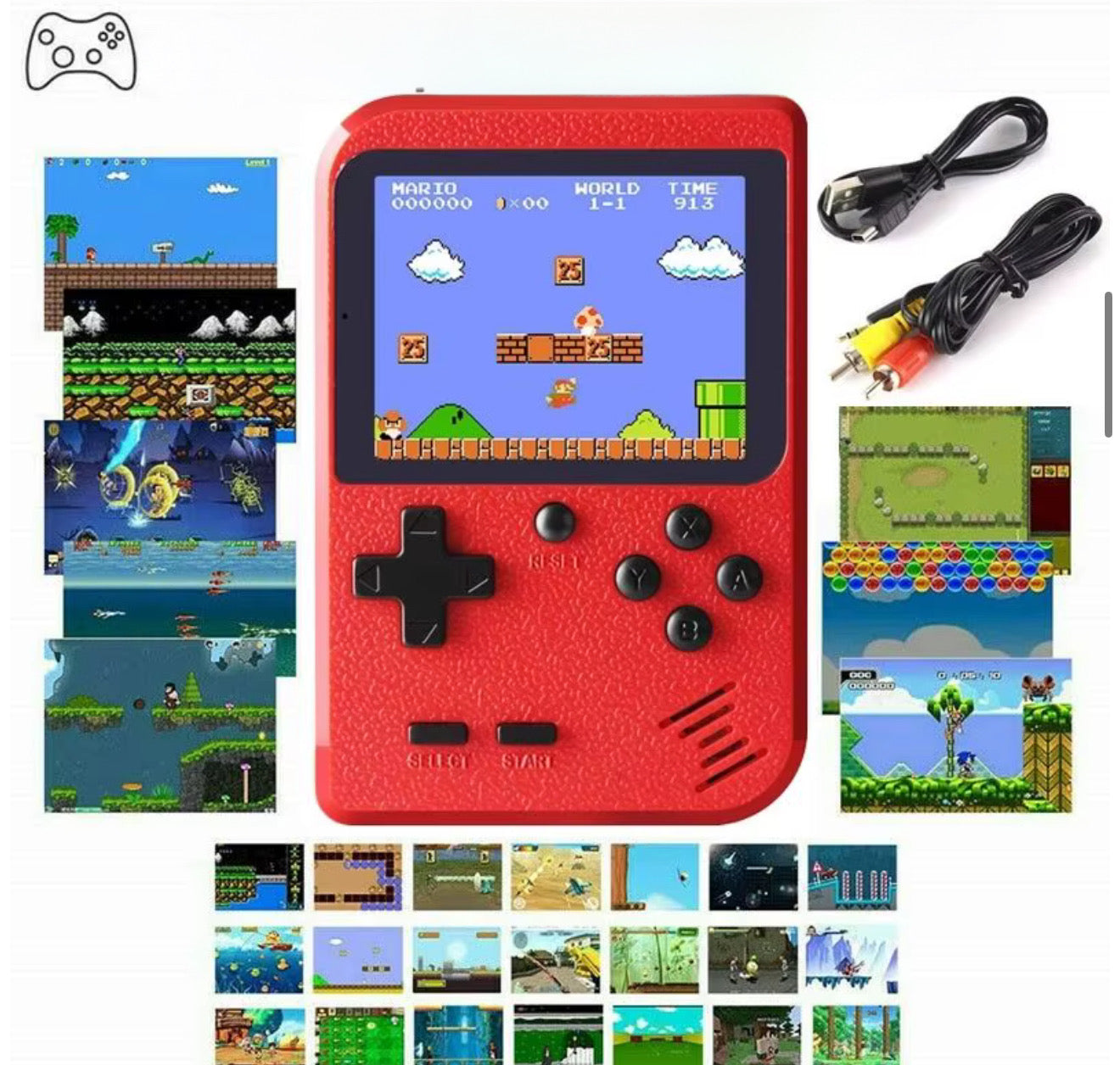 Consolă retro portabilă cu 400 jocuri – experiență clasică