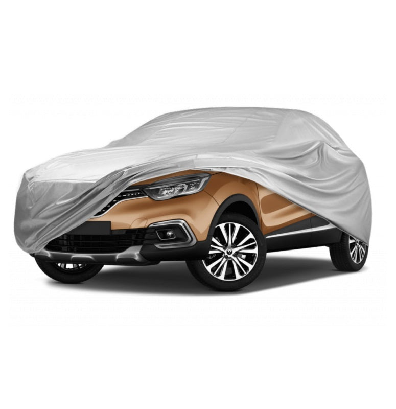 Prelată auto gri 410-430 cm — protecție completă UV și împotriva factorilor externi