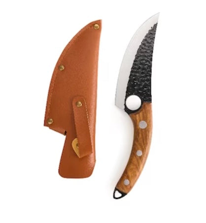 Cuțit forjat profesional 27,5 cm – oțel inox, mâner sigur antiderapant, maro