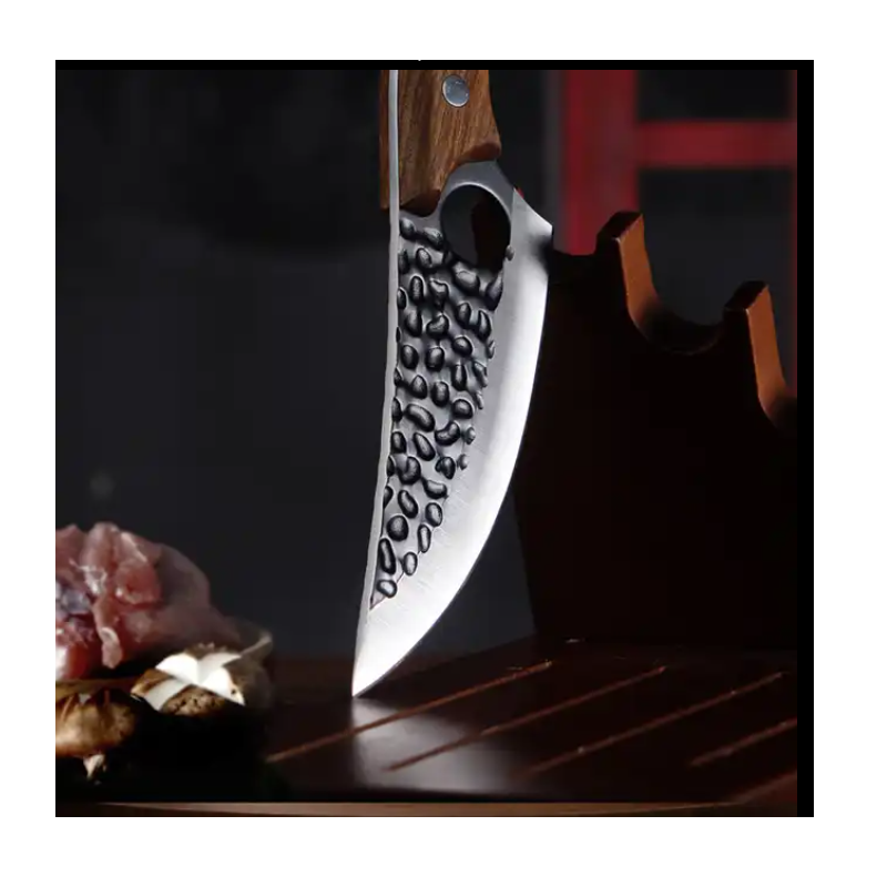 Cuțit forjat profesional 27,5 cm – oțel inox, mâner sigur antiderapant, maro