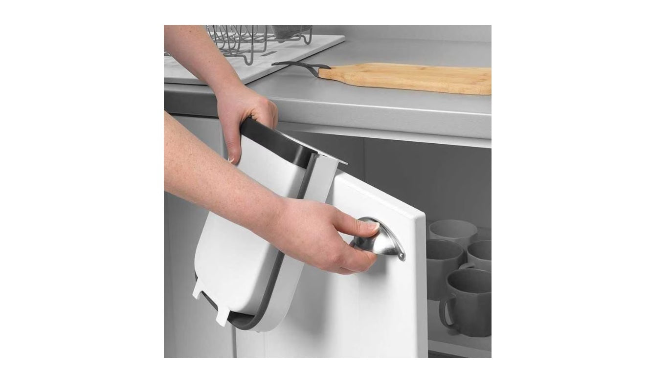 Coș de gunoi suspendat și pliabil pentru ușa dulapului – 8L