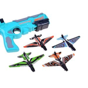 Lansator avioane de spumă cu pistol — set 4 bucăți