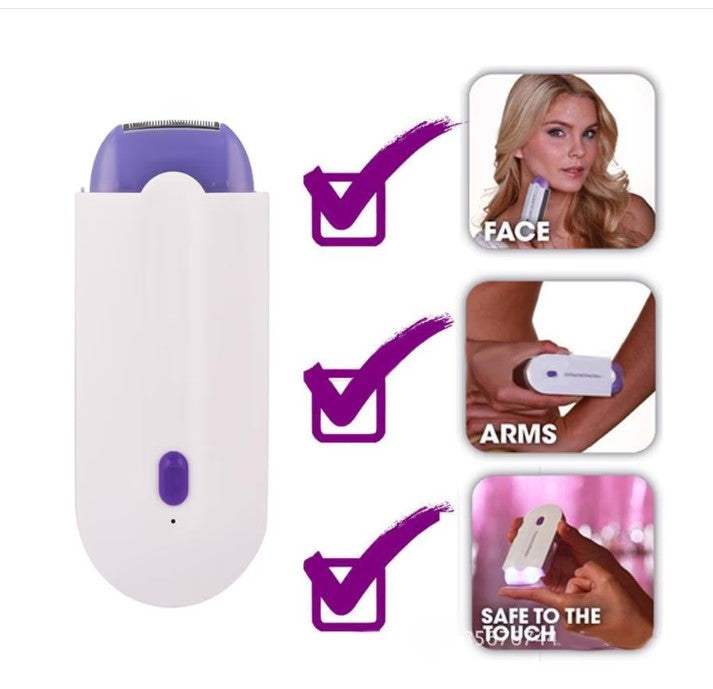 Epilator portabil cu LED şi funcţie Sensa-Light — fără durere