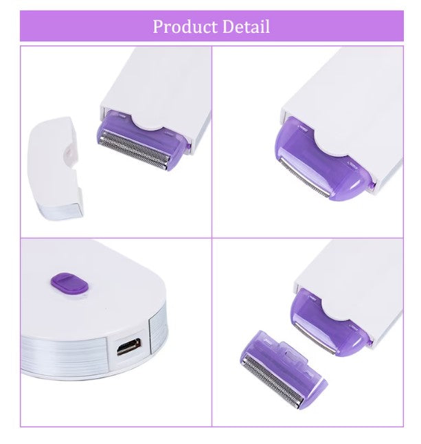 Epilator portabil cu LED şi funcţie Sensa-Light — fără durere