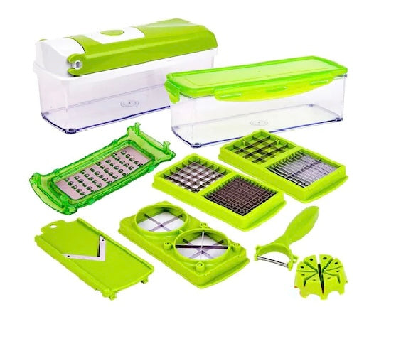 Feliator multifuncțional 12 moduri – alb / verde, lame inoxidabile