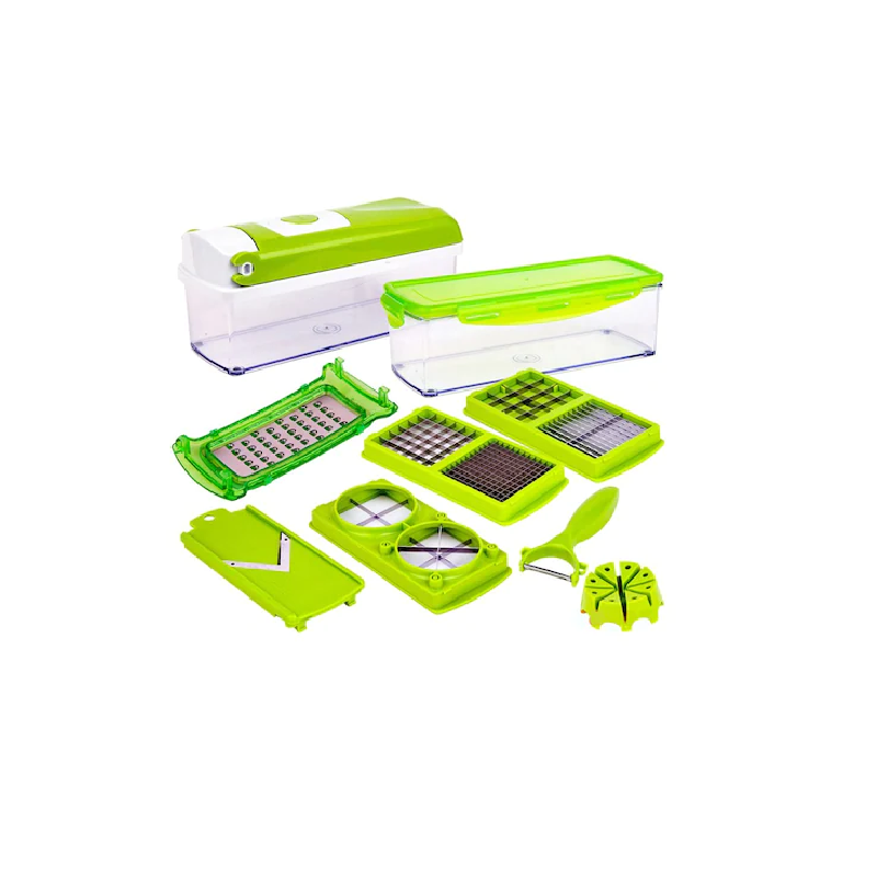 Feliator multifuncțional 12 moduri – alb / verde, lame inoxidabile