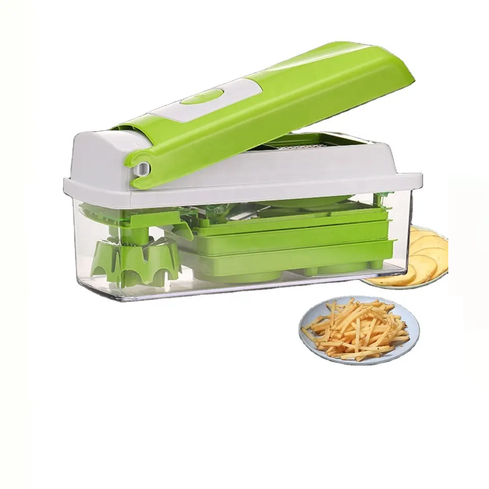 Feliator multifuncțional 12 moduri – alb / verde, lame inoxidabile