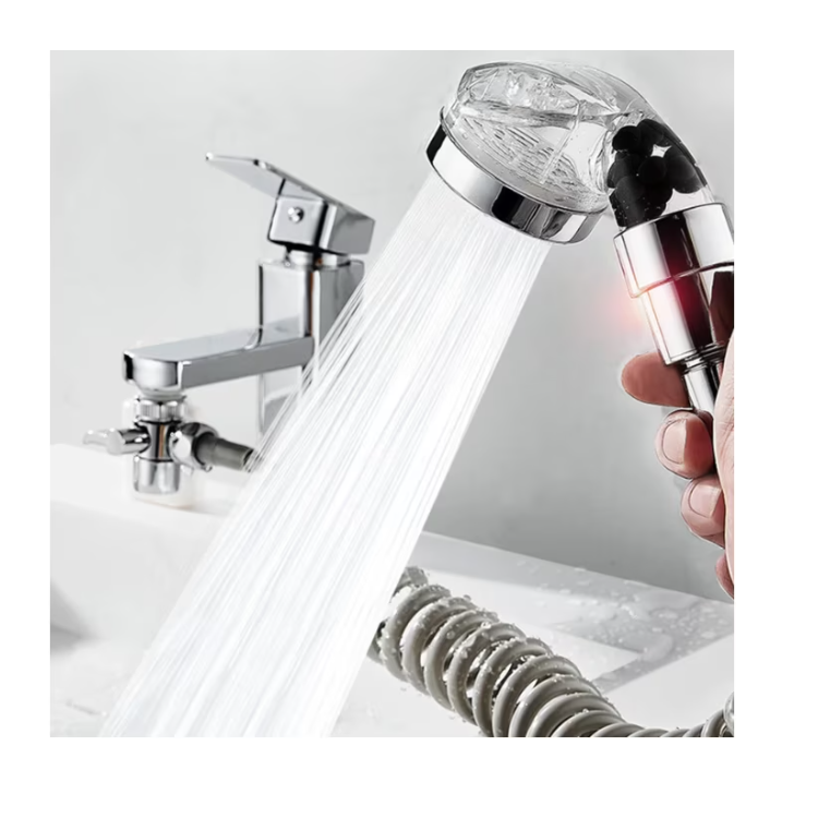 Extensie duş cu suport de perete şi furtun flexibil – instalaţi simplu