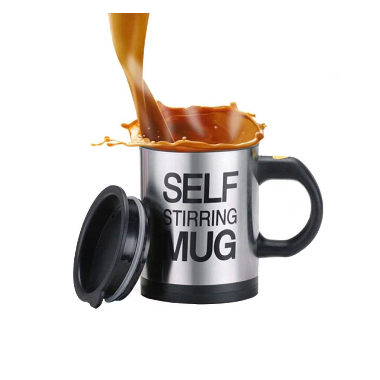 Cana automată de amestecare – 400 ml, gri/negru, cu alimentare pe baterii