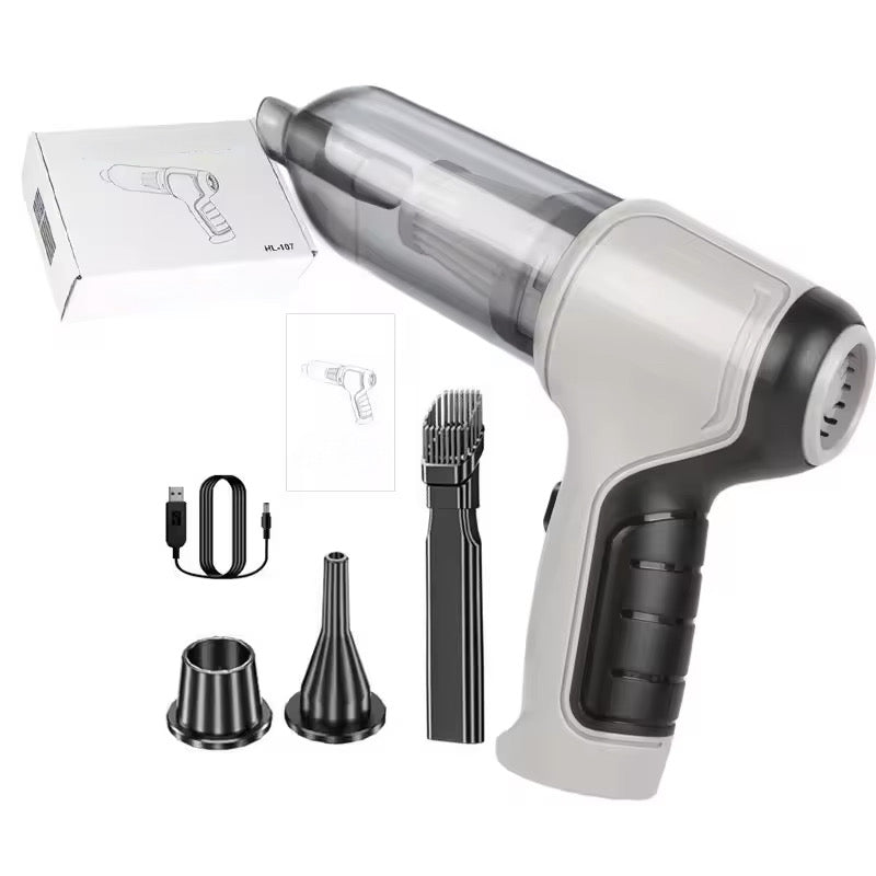 Aspirator auto fără fir – 9000 Pa, aspirare umedă și uscată, autonomie 30 min, gri