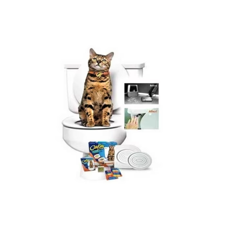 Kit pentru educarea pisicii la toaletă – 5 etape, fără mizerie