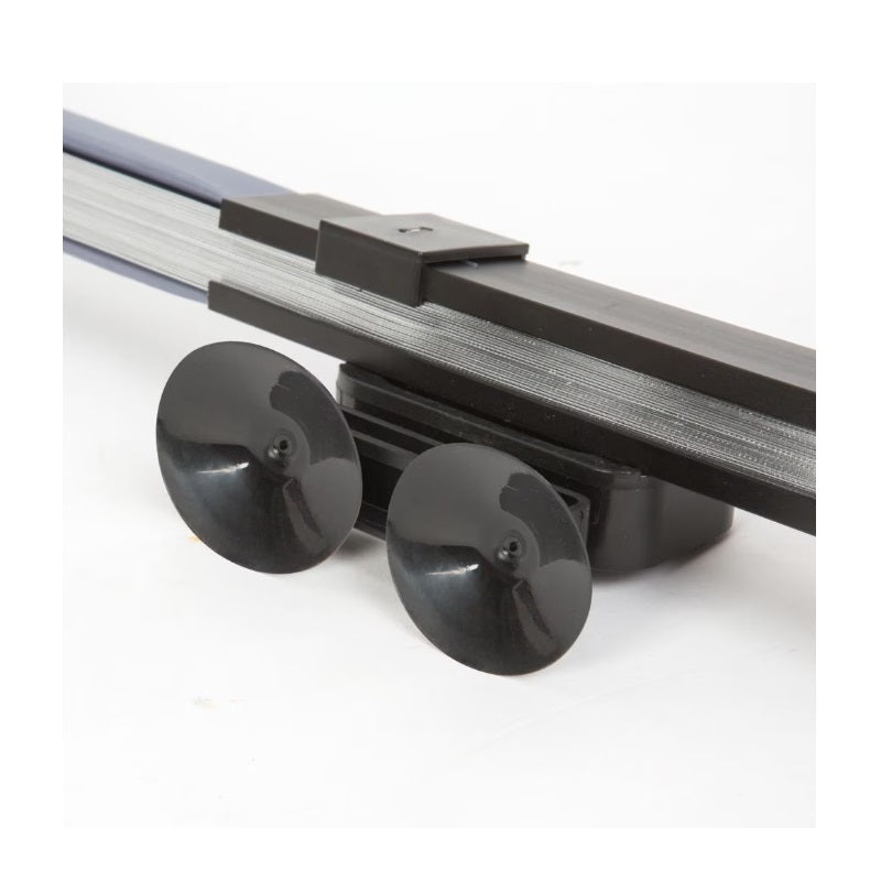 Parasolar auto retractabil tip jaluzea cu ventuze – 70 cm x 100 cm, argintiu