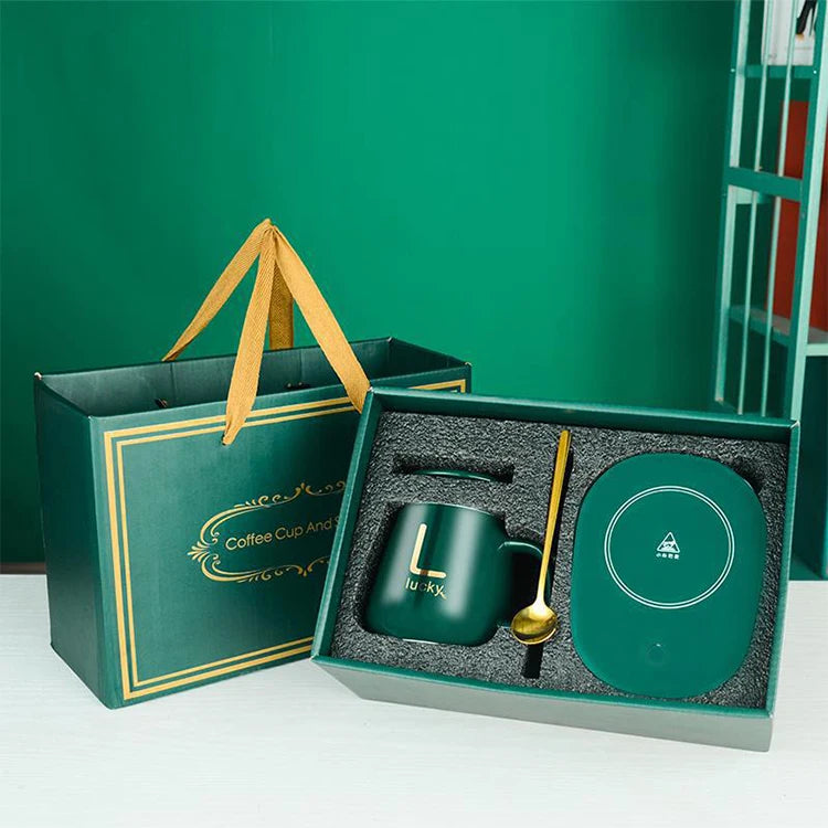 Cana cu încălzitor și linguriță – Temperatura constantă 55°C, 400 ml