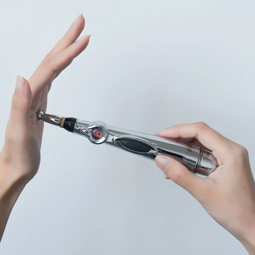 Stilou electrostimulare &amp; masaj — 3 capete, 9 niveluri de intensitate