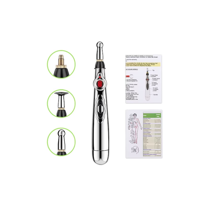 Stilou electrostimulare &amp; masaj — 3 capete, 9 niveluri de intensitate