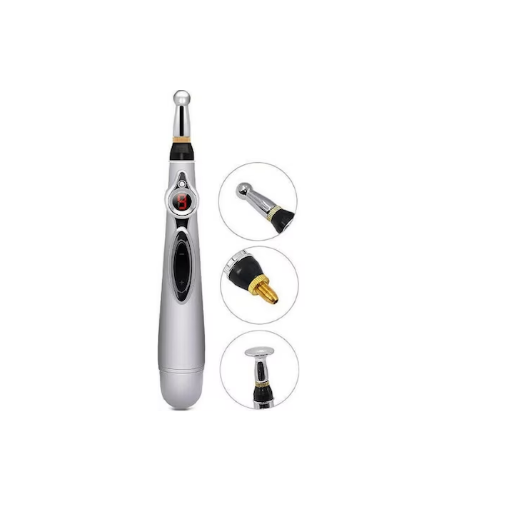 Stilou electrostimulare &amp; masaj — 3 capete, 9 niveluri de intensitate