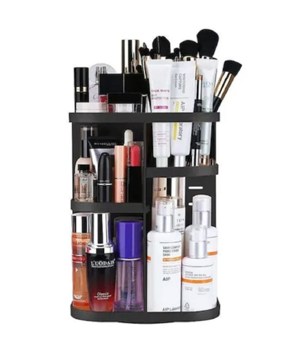 Organizator rotativ 360° pentru produse cosmetice – suport machiaj cu design modular