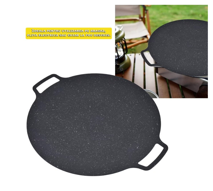 Plita japoneză – Grill antiaderent cu manere, diametru 36 cm