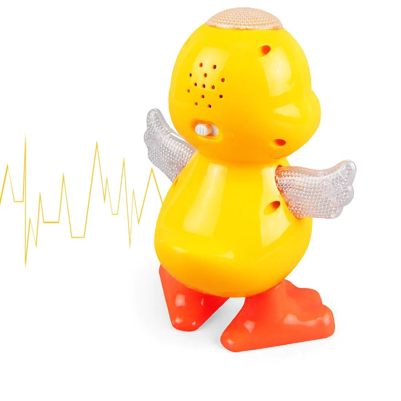 Jucărie rățușcă dansatoare cu efecte sonore și luminoase – 19x11x14 cm