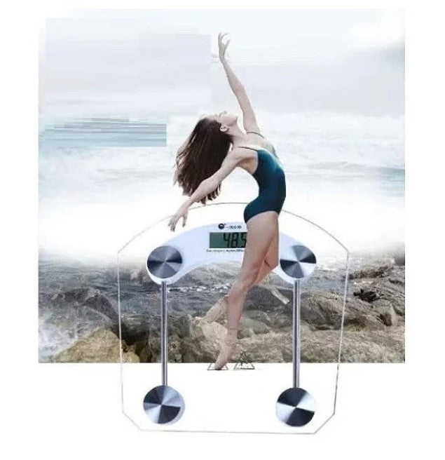 Cântar digital corporal cu platformă din sticlă securizată – capacitate 150 kg