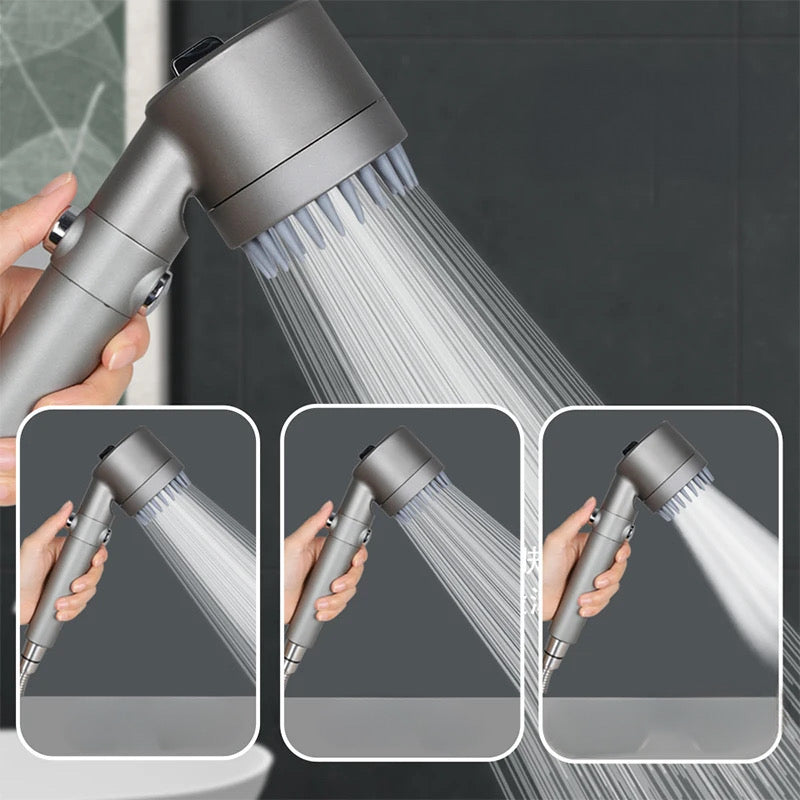 Cap de duș reglabil cu 3 moduri – Gri