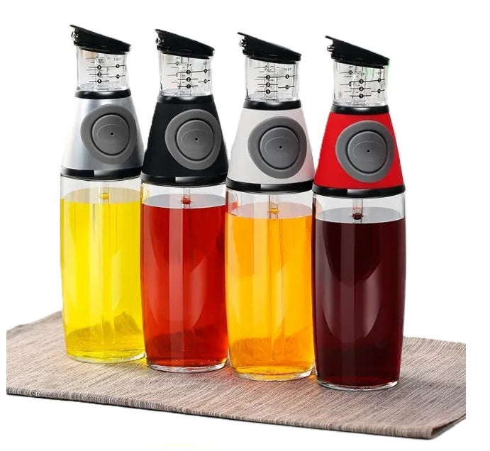 Dispenser din sticlă pentru ulei și oțet – 500 ml, cu dozaj precis