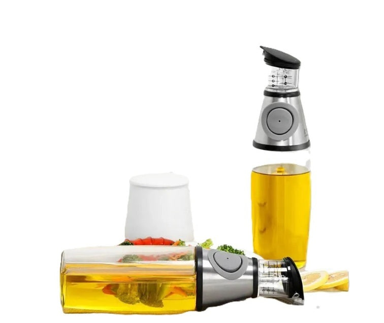 Dispenser din sticlă pentru ulei și oțet – 500 ml, cu dozaj precis