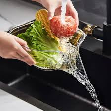Coș de scurgere pentru fructe și legume – Design elefant, transparent
