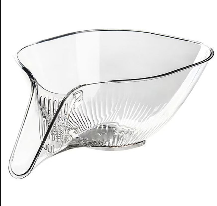 Coș de scurgere pentru fructe și legume – Design elefant, transparent