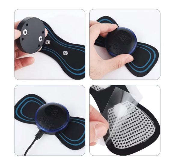 Mini aparat masaj 8 moduri, 19 intensități – design portabil USB