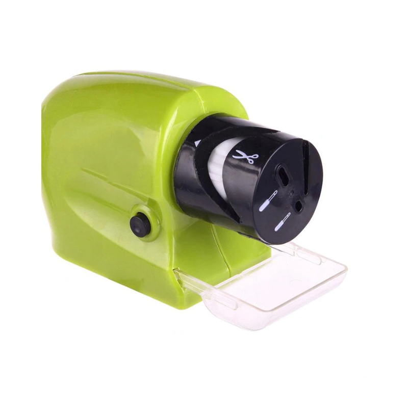 Dispozitiv electric ascuțire cuțite, șurubelnițe și foarfeci – cap detașabil, comutator cablu, 14,5 × 6 × 8 cm