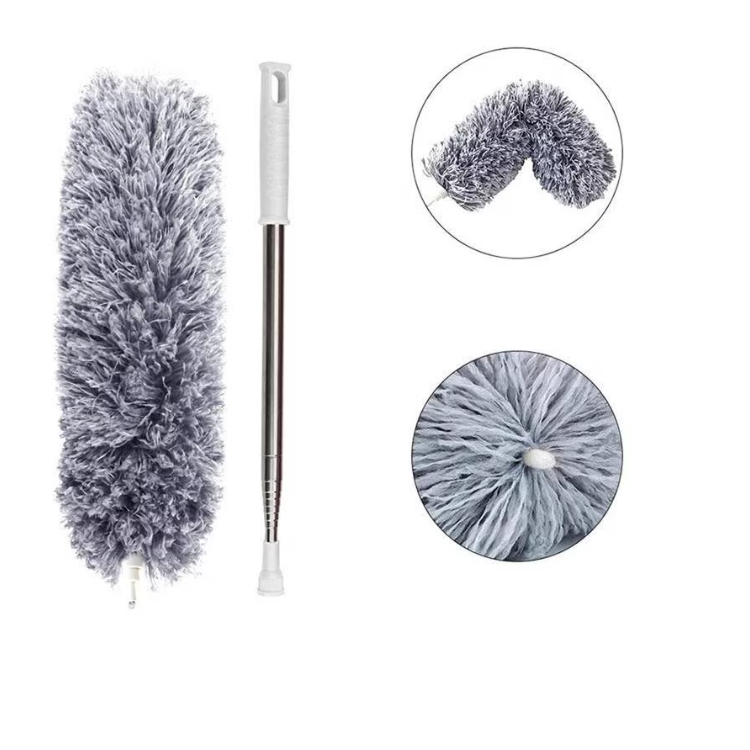 Perie telescopică pentru praf – lungime reglabilă 80–280 cm, gri