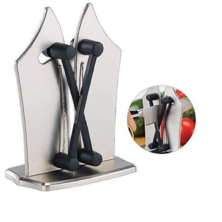 Aparat de ascuțit tacâmuri din aluminiu – argintiu, compact și eficient