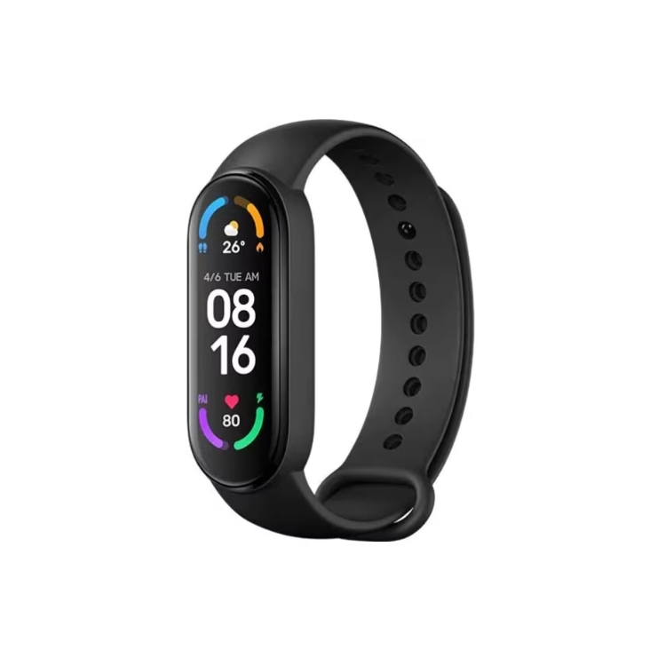 Brățară fitness neagră cu monitorizare puls și vibrații – display AMOLED 0.95 inch