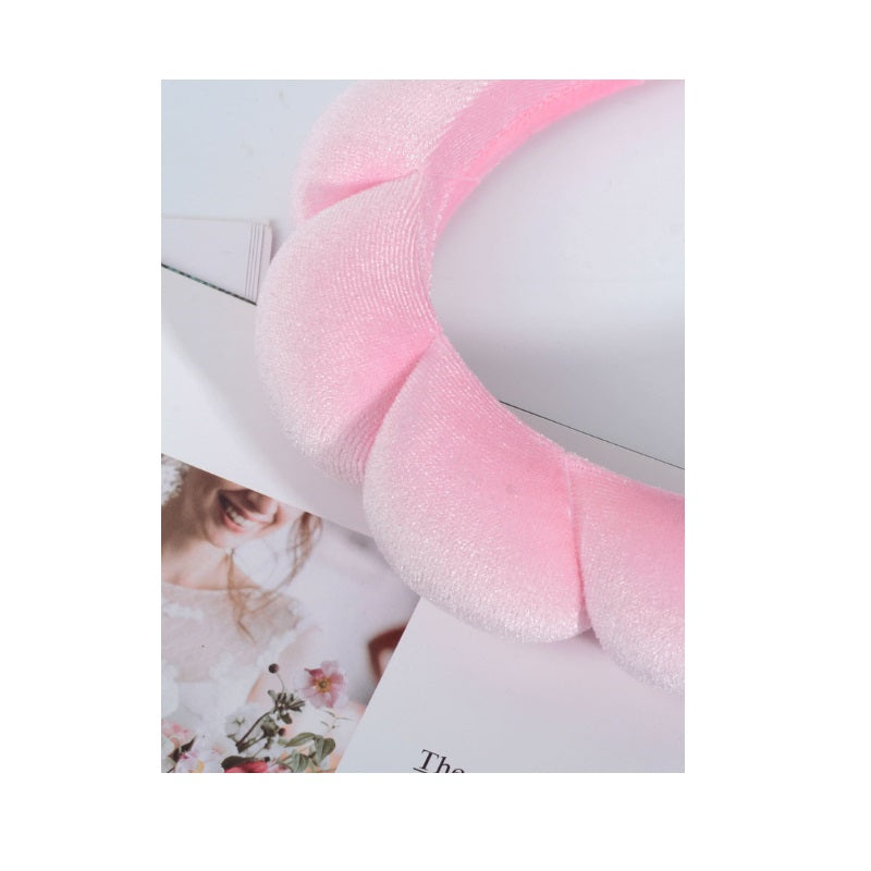 Bentita SPA cu burete și 2 protecții catifelate pentru încheieturi, roz