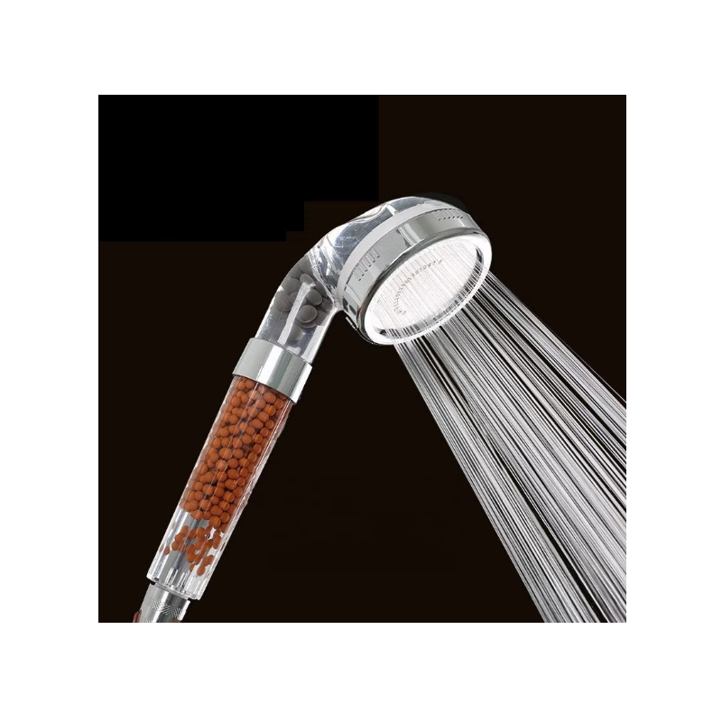 Cap de duș portabil cu ioni negativi și presiune crescută – 3 tipuri de jet, 22×6 cm