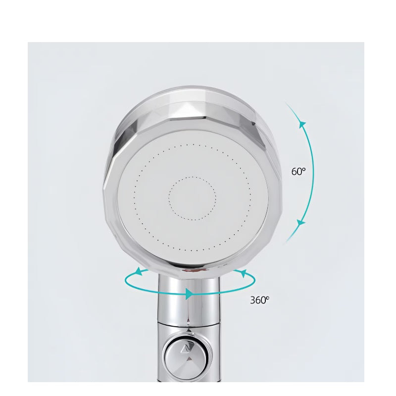 Cap de duș rotativ 360° cu presiune reglabilă – economisire apă și jet revigorant