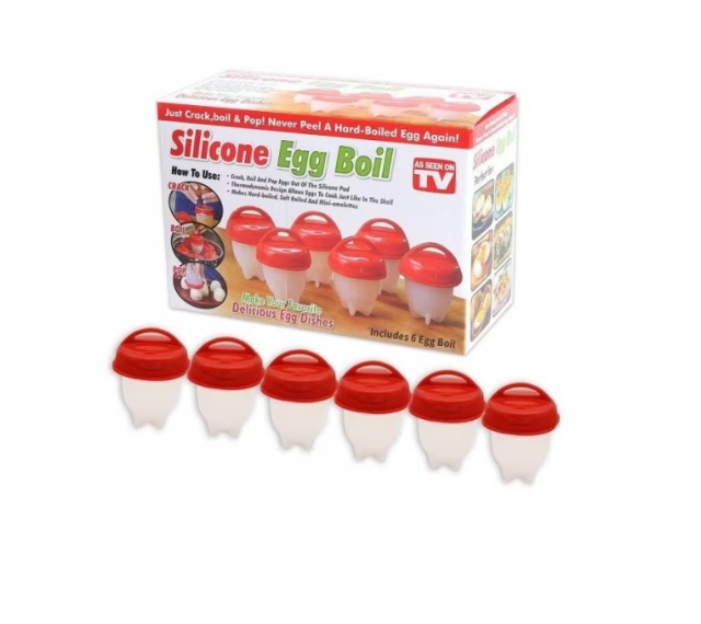Forme din silicon 6 bucăți pentru ouă fără coajă – fiart simplu și igienic