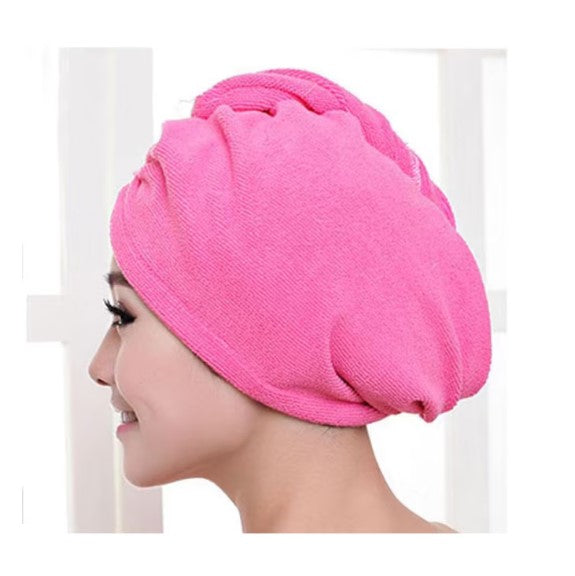 Prosop cap microfibră 60×22 cm roz – absorbție rapidă