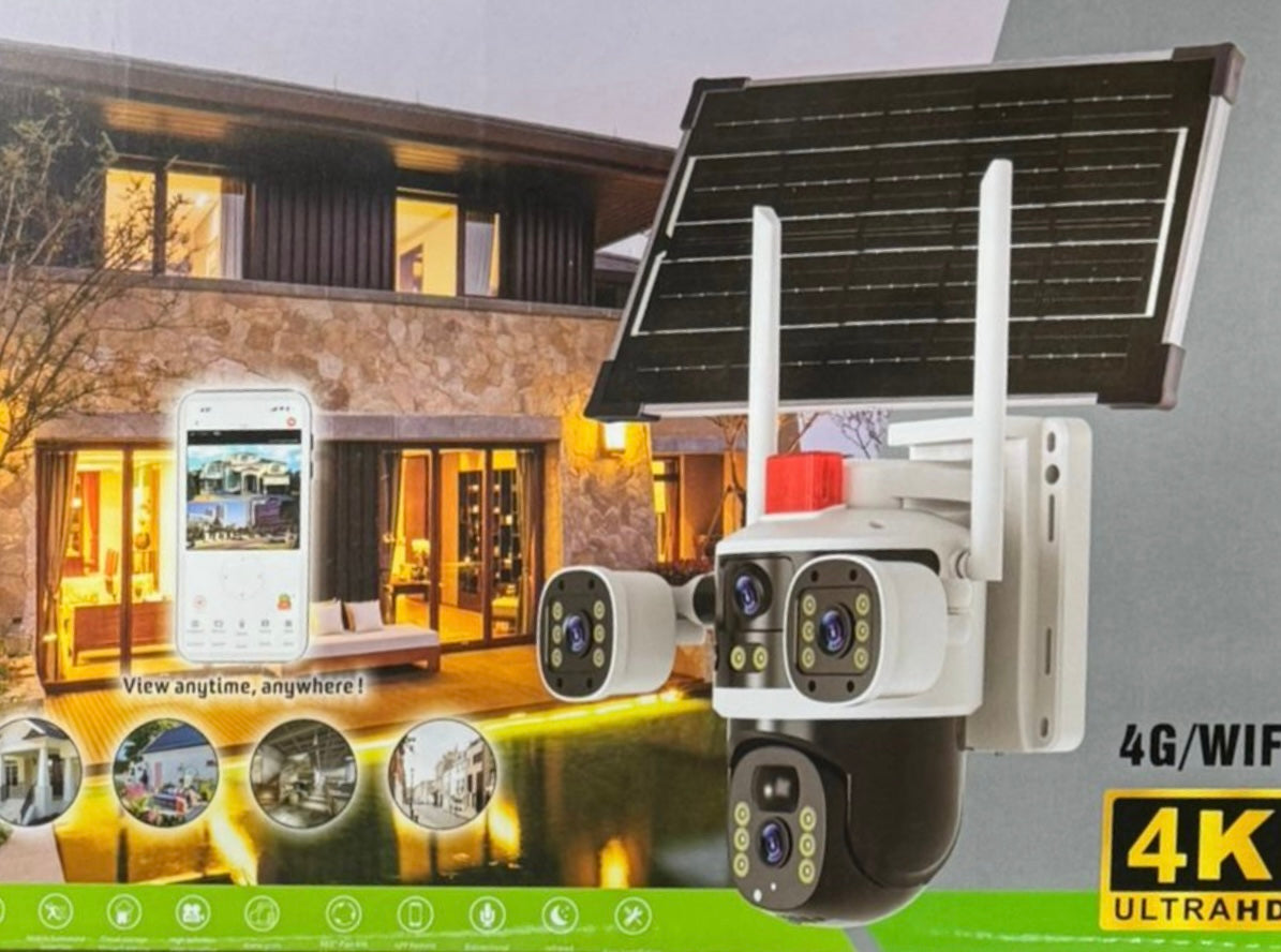 Sistem de supraveghere solar wireless 3‑în‑1 cu 4G