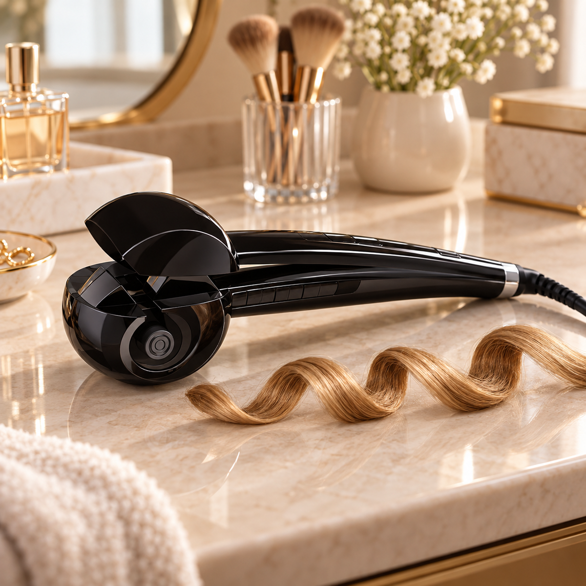 Ondulator păr Perfect Curl – bucle rapide, temperatură reglabilă